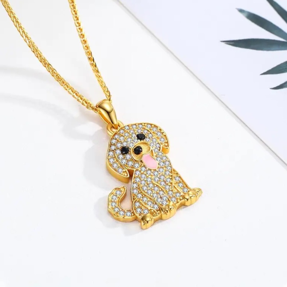 Golden Retriever Necklace, Dog Necklace, Dog Lover Gift, Dog Pendant